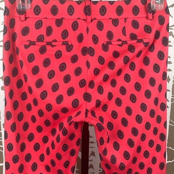 J. Crew Minnie Pant Coral Print Crop sz 2 - Picture 7 of 12